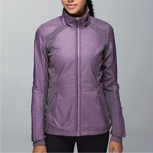 Lululemon Athletica Women's Purple Gray Long Sleeve Rebel Runner Jacket Size 8 - Picture 1 of 9